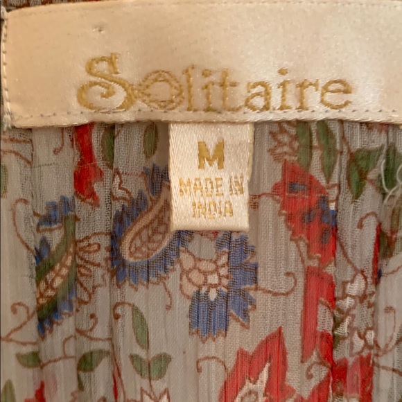 Solitaire Sheer Multi Print Ruffle Tunic - Picture 4 of 8